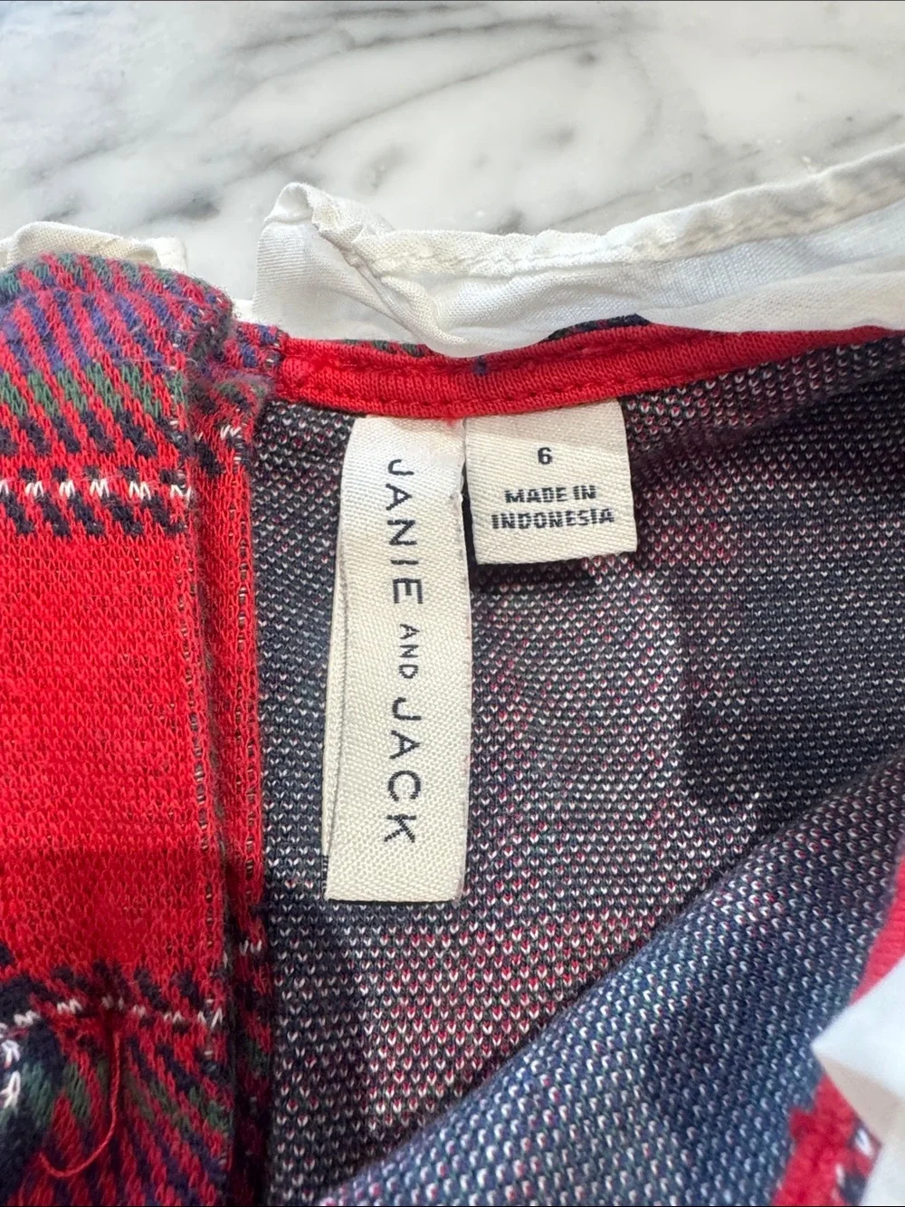 Janie and Jack Red Plaid Girls Skirt with Tartan Detail